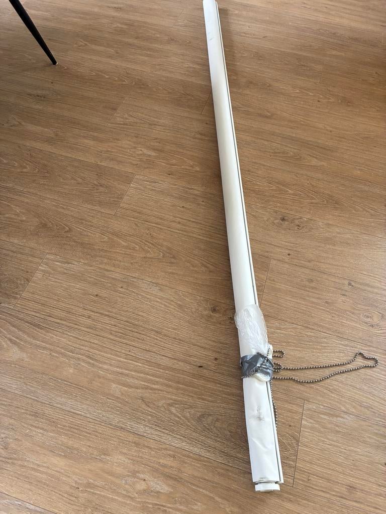 Rolgordijn 195 cm breed, Huis en Inrichting, Ophalen, Gebruikt, 200 cm of meer, Wit