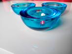 3 Iittala Ballo kobaltblauwe waxinelichthouders kandelaars, Ophalen of Verzenden, Overige stijlen, Glas, Schaal of Schalen