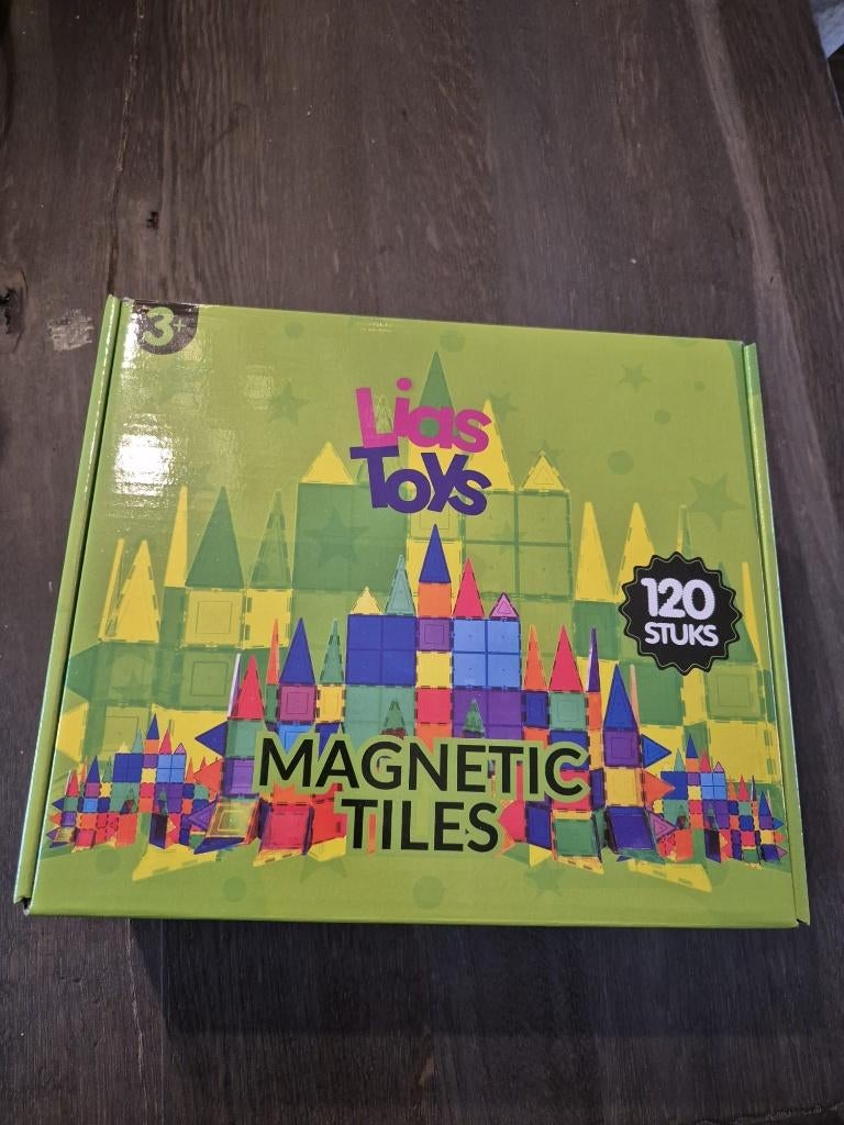 Magnetic tiles set 120 stuks, Kinderen en Baby's, Speelgoed | Bouwstenen, Overige merken, Info@liastoys.nl, Nieuw, Ophalen of Verzenden