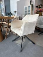 4x eetkamerstoel creme - ivoor witte draaibare stoelen, Wit, Nieuw, Ophalen of Verzenden, Vier