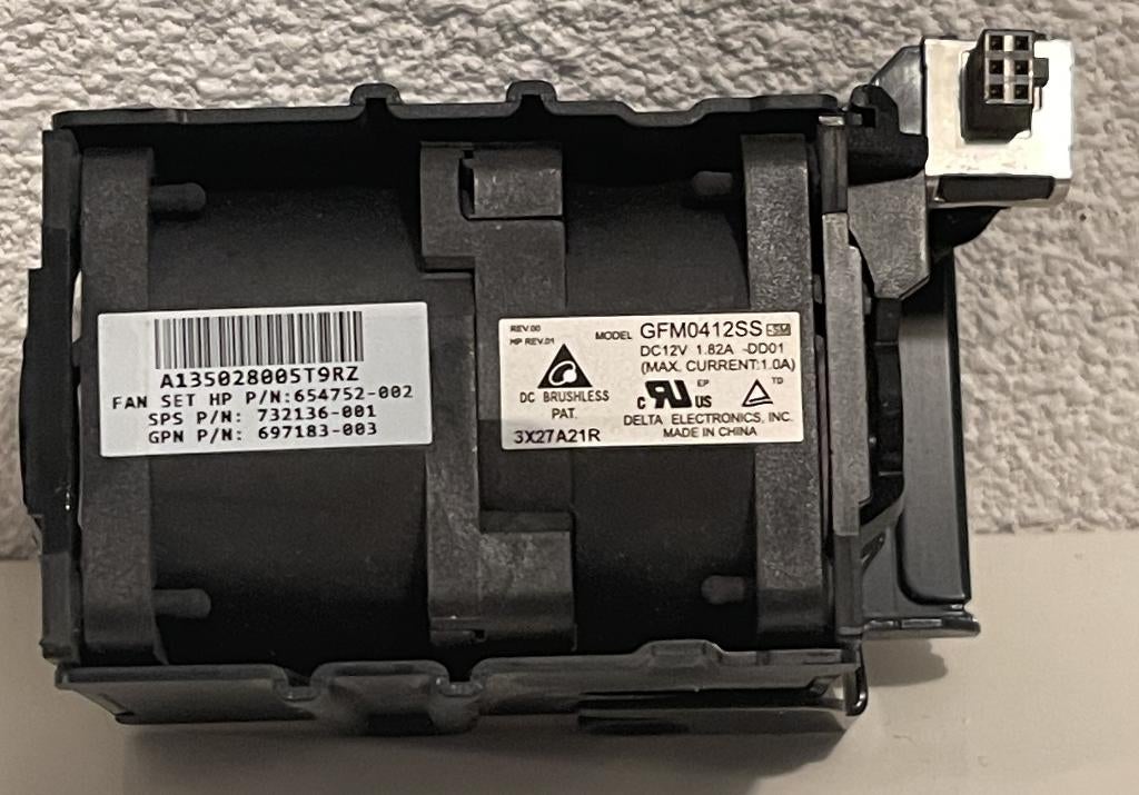 2x HP server ventilatoren –(GFM0412SS/654752-002/732136-001), Ophalen, Gebruikt, Minder dan 4 GB, Onbekend