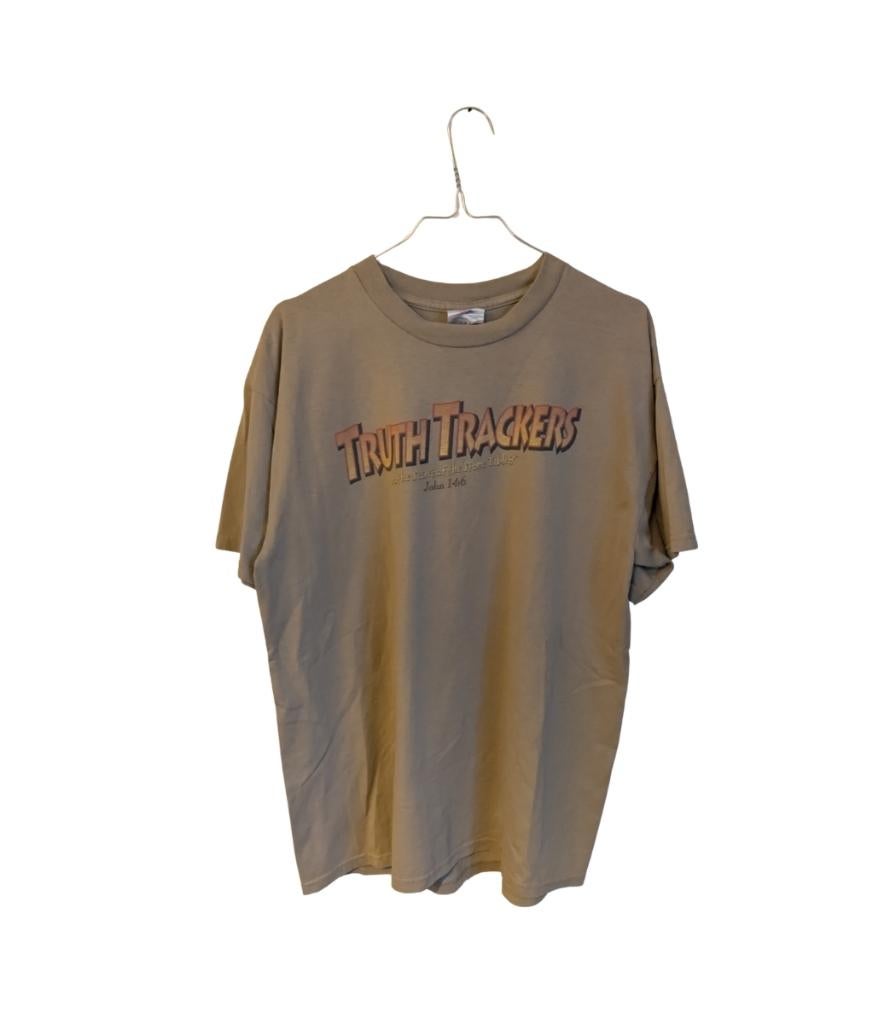 truth trackers john 14:6 jesus tee – xl – khaki, Kleding | Heren, T-shirts, Vintage, Vintage, Vintage, Ophalen of Verzenden