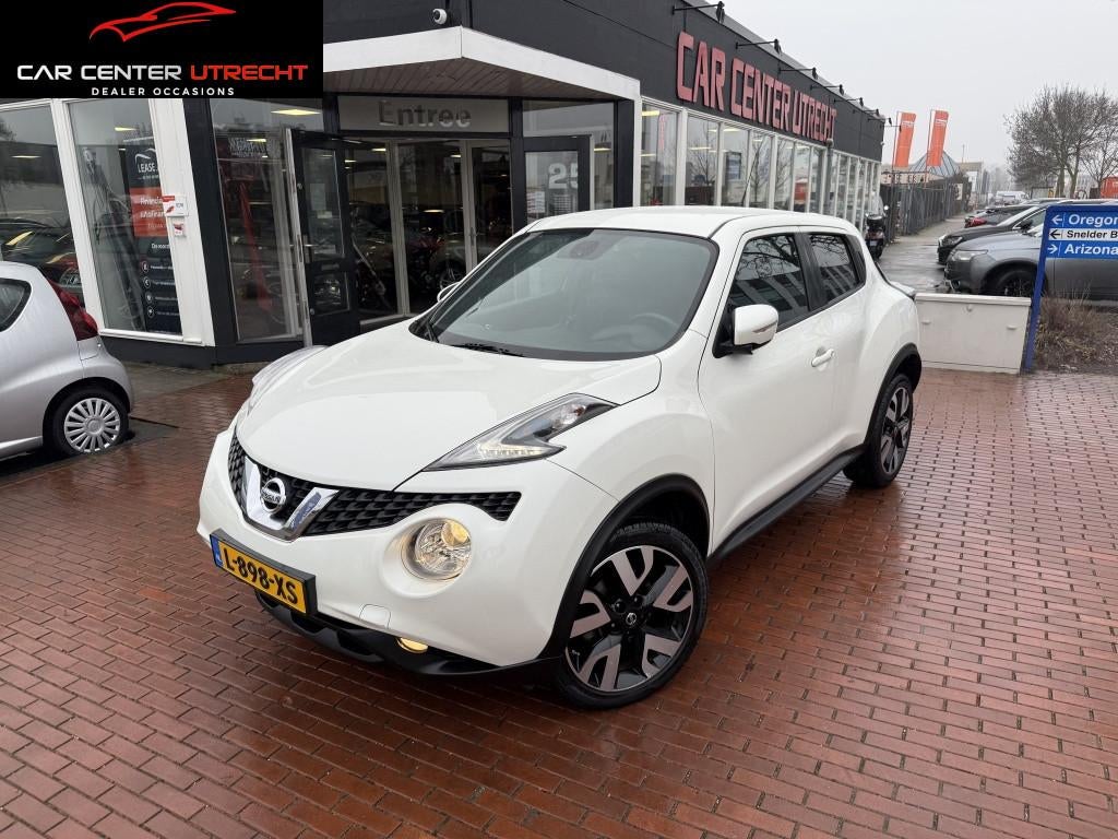 Nissan Juke 1.2 DIG-T S/S Tekna | €250,- KORTING | navi ai, 639 kg, Euro 6, 116 pk, Wit