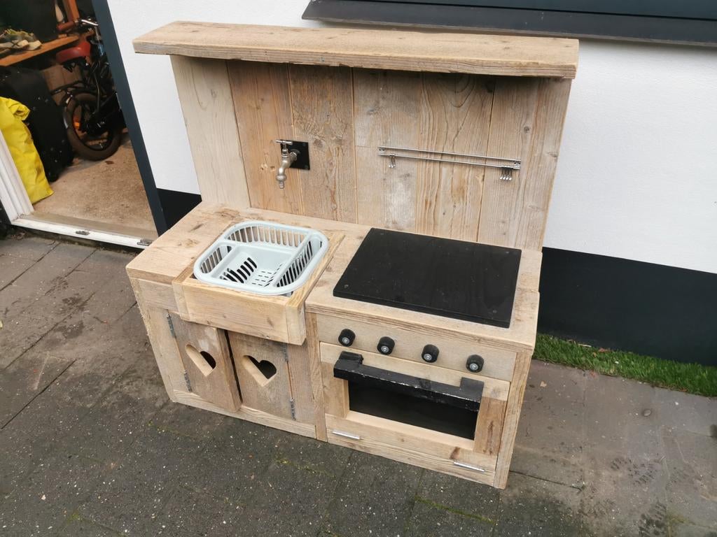 Steigerhouten Keuken Kind Speelgoed Peuter Kleuter Baby, Kinderen en Baby's, Speelgoed | Speelkeukens, Ophalen, Zo goed als nieuw