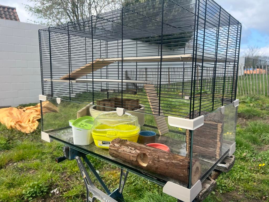 Knaagdierenkooi met toebehoren, Kooi, Gebruikt, Minder dan 75 cm, Muis