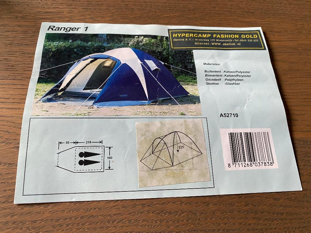 Koepeltent, tunneltent Ranger 1, Caravans en Kamperen, Tenten, Ophalen of Verzenden, Zo goed als nieuw, Tot en met 2