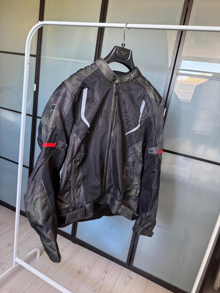 Rev'it motorjas groen/zwart - maat L, REV'IT!, Jas | textiel, Heren, Ophalen of Verzenden