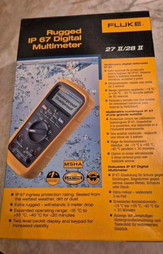 Fluke 27II multimeter NIEUW, Doe-het-zelf en Verbouw, Meetapparatuur, Ophalen of Verzenden, Nieuw, Multimeter