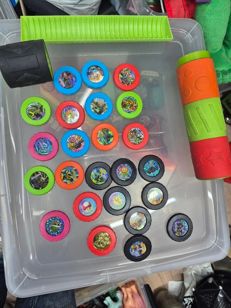 Grote verzameling Mario Kart Flippo's / Pogs, Ophalen of Verzenden, Gebruikt