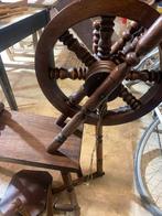 Houten spinnewiel, Ophalen, Gebruikt, Spinnewiel