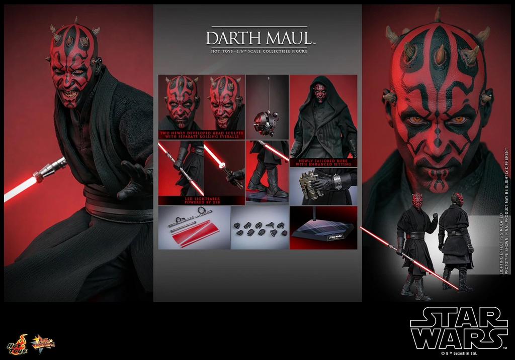 Dagdeal! Hot toys darth maul 2.0 mms748 star wars 1/6 figure, Ophalen of Verzenden, Zo goed als nieuw, Actiefiguurtje
