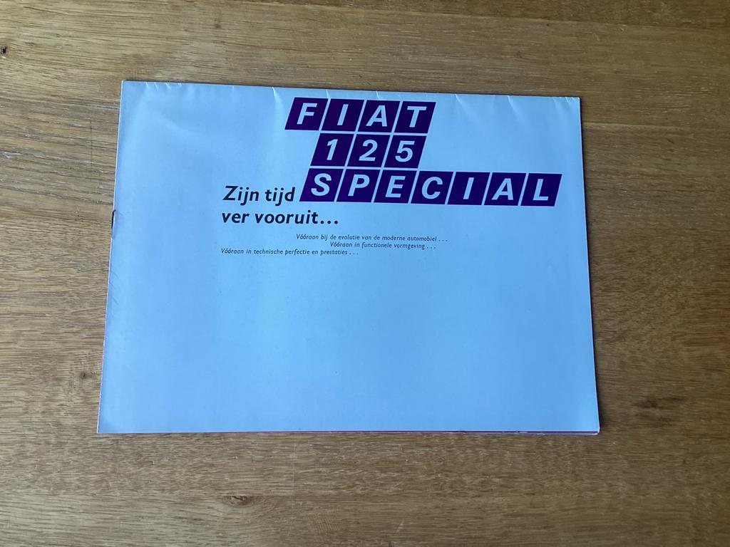 Fiat 125 Special brochure - Zeldzaam 1969, Ophalen of Verzenden, Gelezen, Overige merken