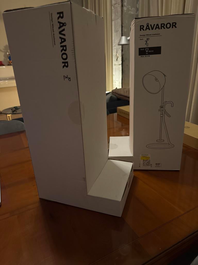 Ikea Råvaror tafellampen - 2 stuks - per stuk price, Ophalen of Verzenden, Nieuw, Metaal, Minder dan 50 cm