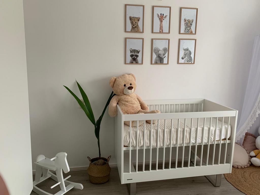 Complete Babykamer Set: Ledikant, Kast, Commode & Bad, Ophalen, Gebruikt, 50 tot 70 cm, 100 cm of meer