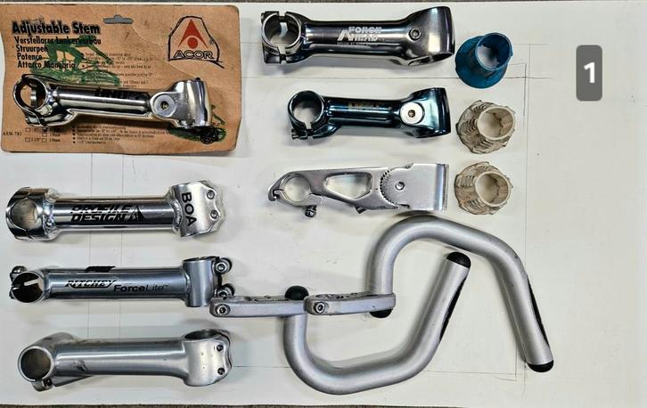 Diverse (vintage) fietsonderdelen, racefiets, mountainbike, Fietsen en Brommers, Fietsonderdelen, Nieuw, Racefiets, Ophalen of Verzenden