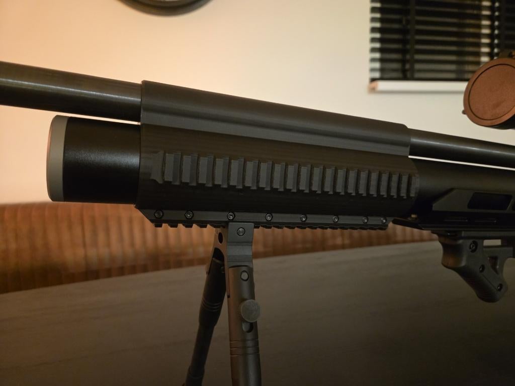 AEA Zeus .72 Bottle Clamp / Barrel Band met Picatinny Rail, Sport en Fitness, Schietsport-accessoires, Ophalen of Verzenden, Nieuw