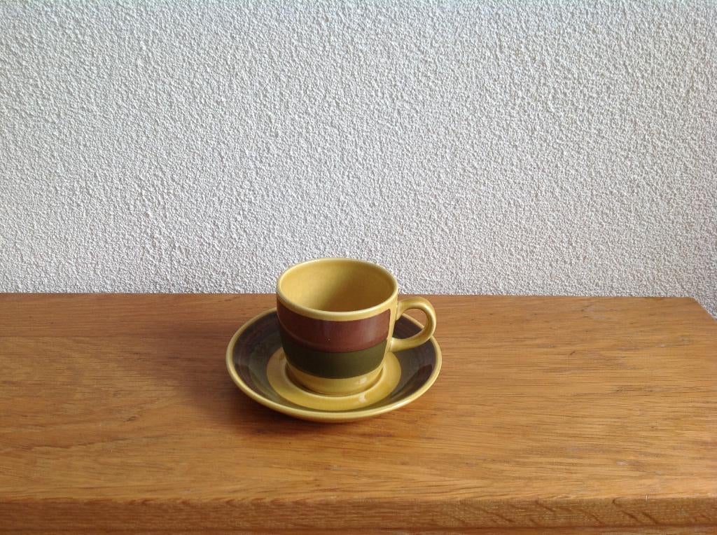 Stavanger Flint Norway Inger Waage Honey cup saucer kop, Antiek en Kunst, Antiek | Servies los, Ophalen of Verzenden