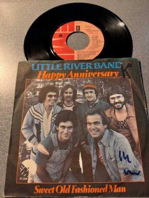 LITTLE RIVER BAND - happy anniversary 7 inch single, Cd's en Dvd's, Vinyl Singles, Gebruikt, Single, Rock en Metal, 7 inch, Ophalen of Verzenden