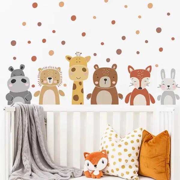 Grote muursticker set Boho Animals, Kinderen en Baby's, Kinderkamer | Inrichting en Decoratie, Nieuw, Wanddecoratie, Ophalen of Verzenden