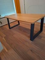 Moderne Eikenhouten eettafel 180x95x76 wegens verhuizing, Ophalen, 200 cm of meer, 50 tot 100 cm, Zo goed als nieuw