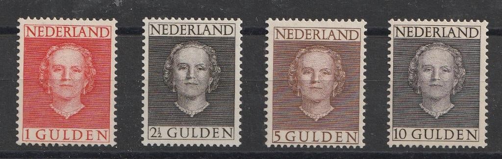 534-537 1949 Kon. Juliana type "en Face" MLH, Postzegels en Munten, Postzegels | Nederland, Ophalen of Verzenden, Na 1940, Postfris