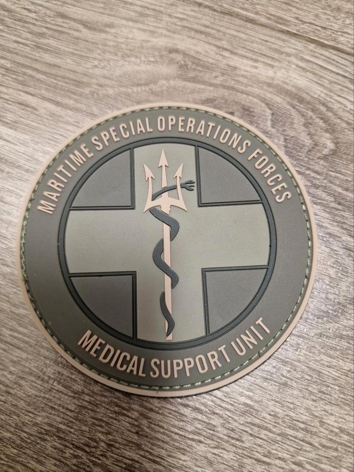 PVC embleem Medical Support Unit NL Marsof, Verzamelen, Militaria | Algemeen, Marine, Embleem of Badge, Nederland, Ophalen