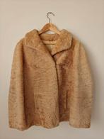Vintage teddy coat / faux fur jas – beige – maat 44, Kleding | Dames, Jassen | Winter, Ophalen of Verzenden, Gedragen, Maat 42/44 (L)