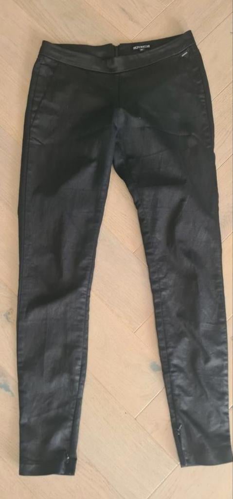 Superstar zwarte broek / tregging met lichte glans, Kleding | Dames, Maat 38/40 (M), Zwart, Ophalen of Verzenden, Zo goed als nieuw