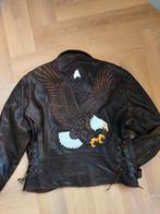 Vintage 90s Leather Ranch Canada – Handcrafted Eagle Biker, Ophalen of Verzenden