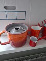 Vintage emaille keukengerei set - potten en pannen, Ophalen