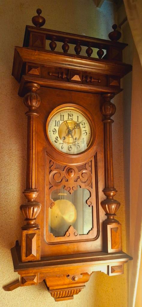 antieke regulateur regulator wandklok,, Antiek en Kunst, Antiek | Klokken, Ophalen of Verzenden