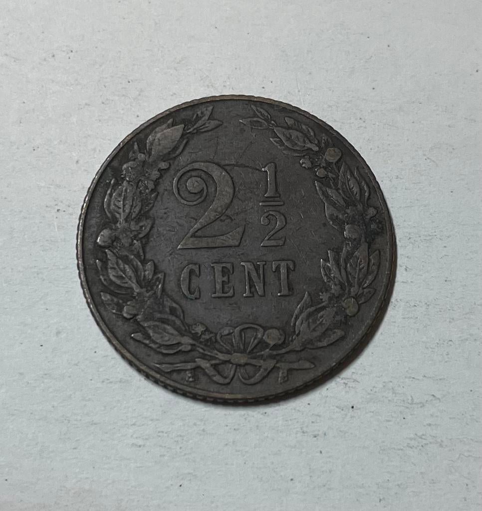 2,5 cent Nederland 1906, Postzegels en Munten, Munten | Nederland, Ophalen of Verzenden, Koningin Wilhelmina, 1 cent
