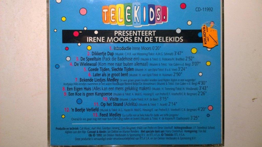 Irene Moors En De Telekids - Telekids Presenteert, Ophalen of Verzenden, Zo goed als nieuw, Muziek, 6 tot 9 jaar