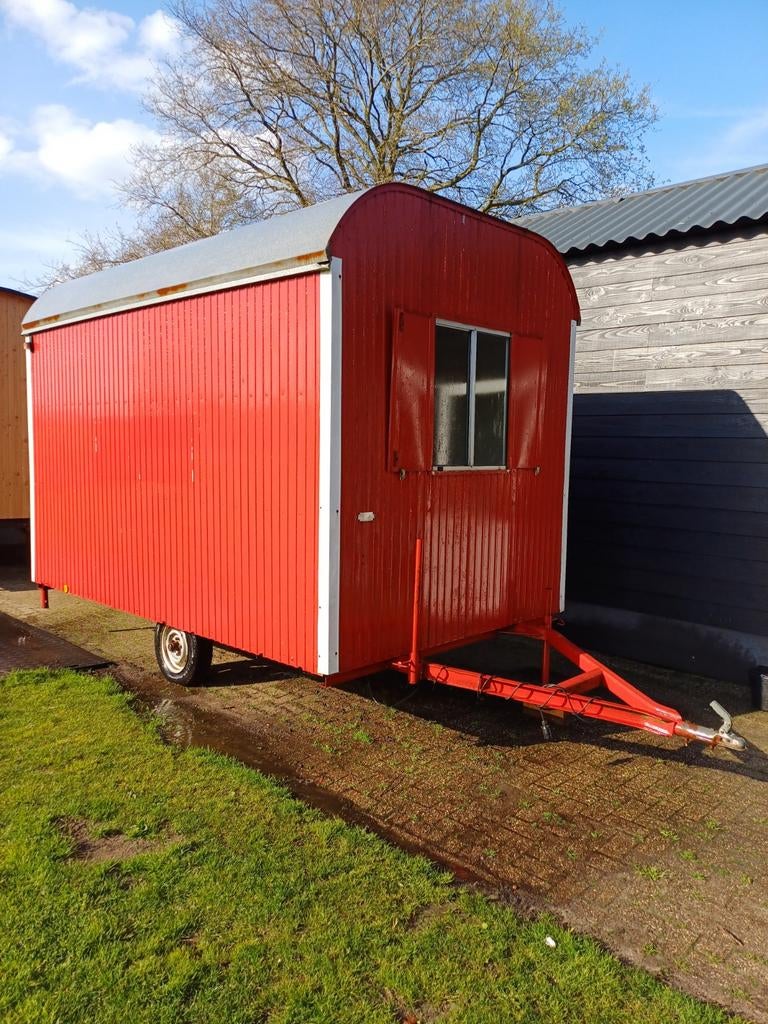 Schaftkeet pipowagen bouwkeet schaftwagen tinyhouse, Doe-het-zelf en Verbouw, Bouwketen en Schaftketen, Ophalen of Verzenden
