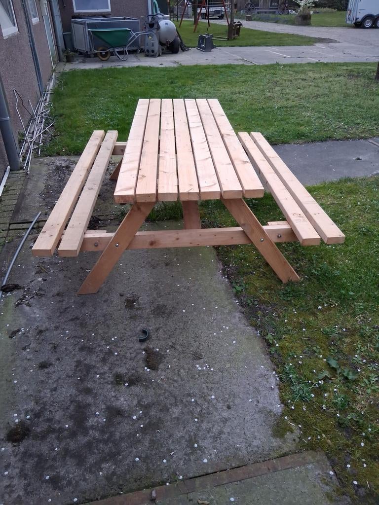 Picknicktafel, Ophalen of Verzenden, Rechthoekig, Hout