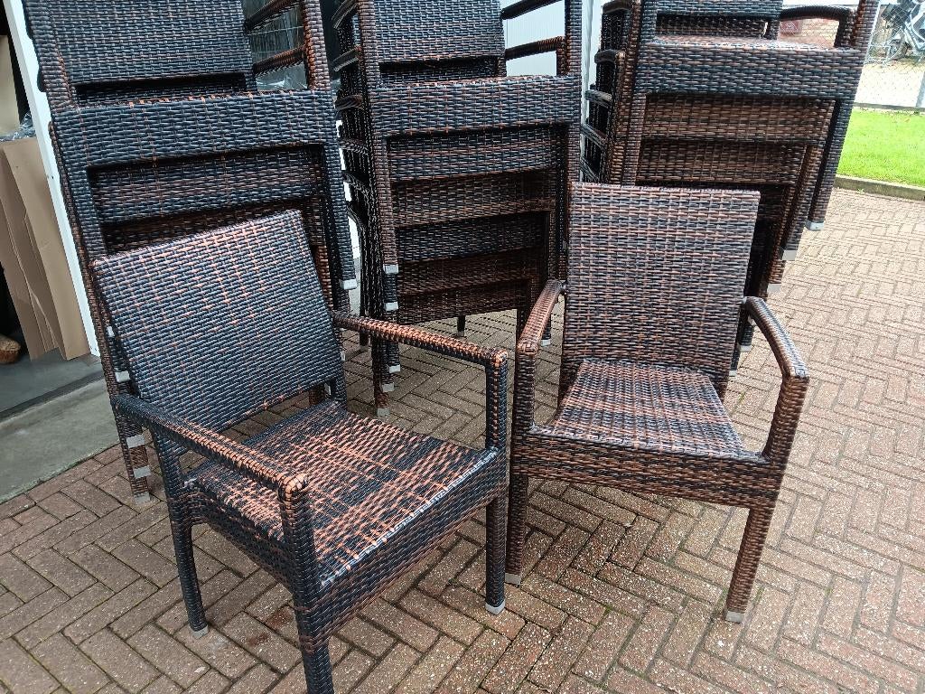 terrasstoelen-terrastafels-onderstellen en tafelbladen, Ophalen, Gebruikt, Aluminium, Eettafel