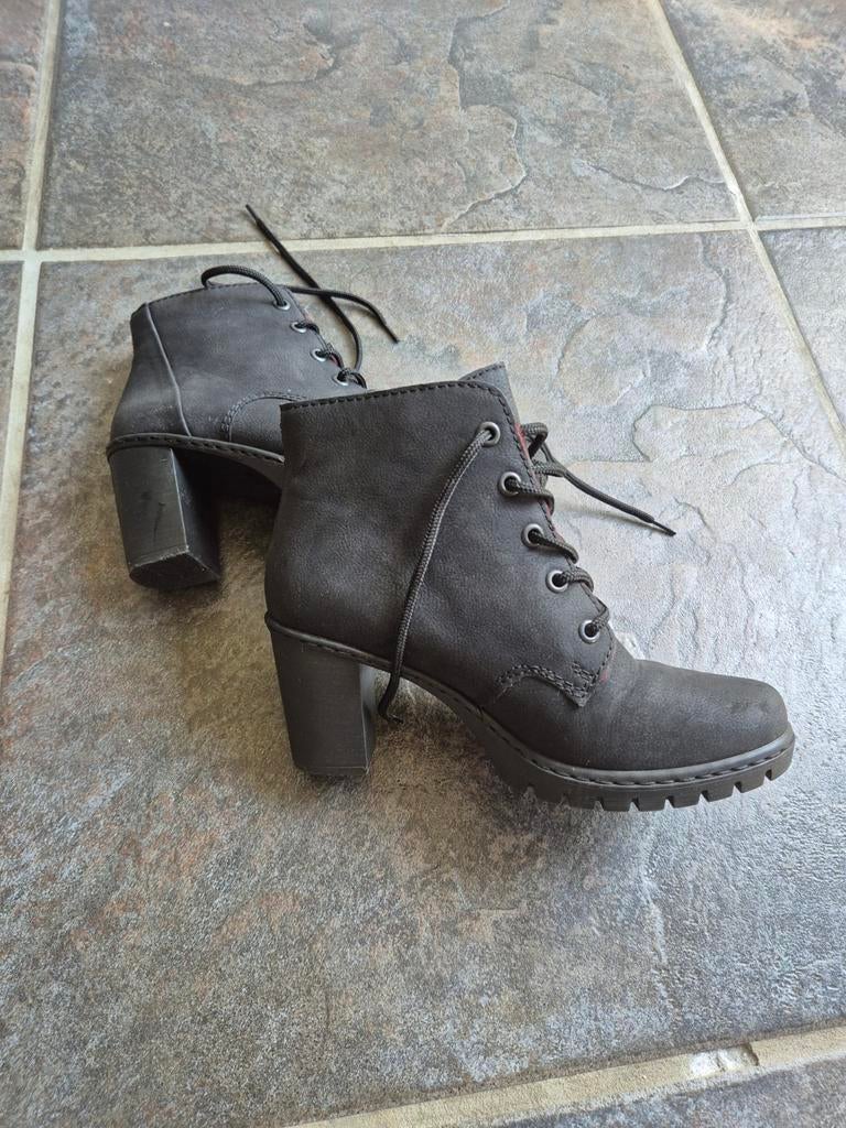 Rieker Haakschoenen Maat 36 - Comfortabele Enkellaarzen, Zwart, Lage of Enkellaarzen, Ophalen of Verzenden, Gedragen