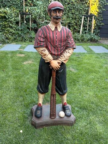 Vintage Baseball Speler Beeld - Decoratief en Uniek Item!!1! beschikbaar voor biedingen