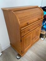 Eikenhouten bureau met rolluik, Huis en Inrichting, Kasten | Secretaires, Ophalen of Verzenden, Gebruikt