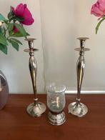 Kandelaars chroom rvs zilver, Ophalen of Verzenden