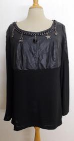 Stoere zwarte top met bedels van Amy Vermont! 44, Verzenden, Zwart, Maat 42/44 (L), Zo goed als nieuw