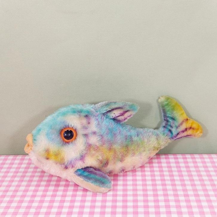 Vintage Steiff knuffel dier Flossy vis karper dieren oud, Verzamelen, Beren en Cherished Teddies, Zo goed als nieuw, Stoffen beer