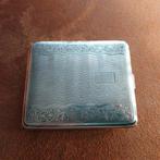 Prachtig verzilverde sigarettendoos. Mooi bewerkt, Antiek en Kunst, Antiek | Goud en Zilver, Ophalen of Verzenden