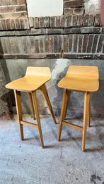 Barkruk Morph eiken 80cm hoog, Huis en Inrichting, Ophalen, Gebruikt, Met voetsteun, 60 tot 90 cm