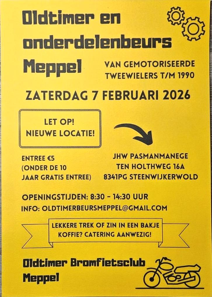 Bromfiets Beurs Meppel 7 Februari, Fietsen en Brommers, Brommeronderdelen | Oldtimers, Ophalen of Verzenden