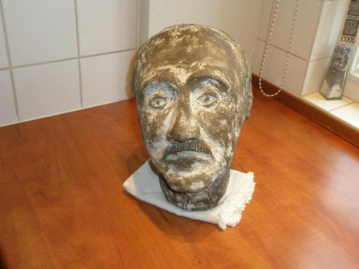 Beeld hoofd oudere man ( Bertram Bulchien ), Antiek en Kunst, Kunst | Beelden en Houtsnijwerken, Ophalen of Verzenden