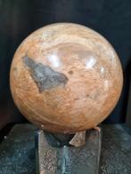 Grote bol van perzik maansteen met rookkwarts., Ophalen of Verzenden, Mineraal