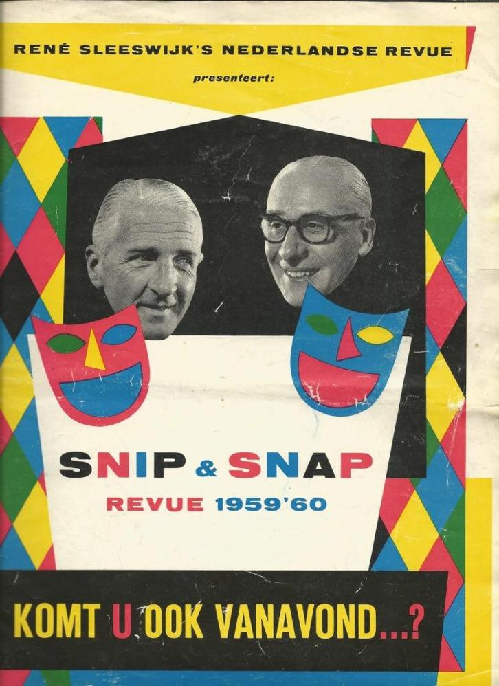 programma Snip en Snap Revue 1959/1960, Verzamelen, Merken en Reclamevoorwerpen, Gebruikt, Overige typen, Ophalen of Verzenden