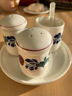 Boerenbont Boch peper zout mosterd stel, Overige typen, Ophalen of Verzenden, Zo goed als nieuw, Aardewerk