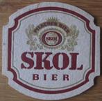bierviltje van Skol bier, Verzamelen, Ophalen of Verzenden, Zo goed als nieuw, Viltje(s), Overige merken